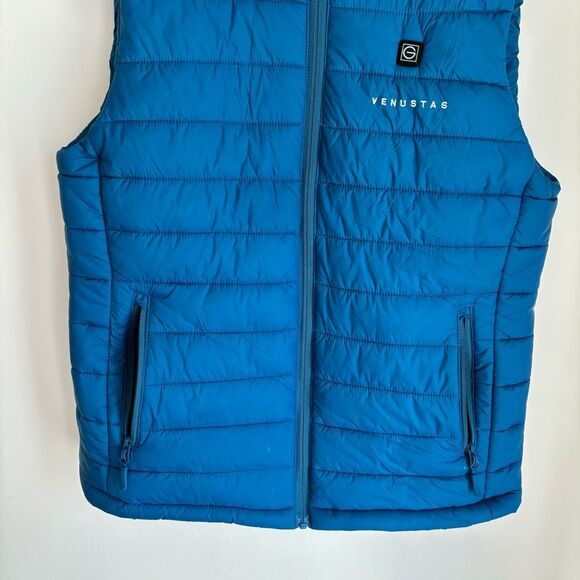 Venusras Heated puffer Vest blue size medium - no battery! Good used condition! - Picture 3 of 11